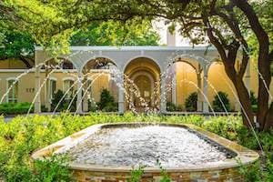 fountain spraying water in front of Greenhouse Treatment Center