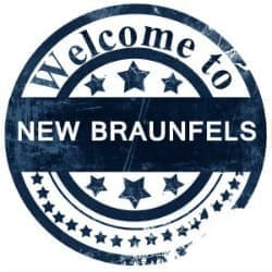 new braunfels stamp on white background