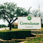 Greenhouse center sign